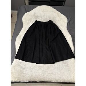 Womens‎ Black Wool Pleated Long Skirt Size 26 Wenger 38 Lined